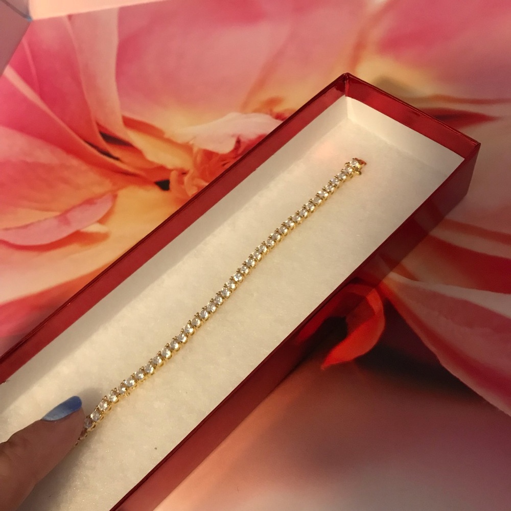 Rhinestone tennis bracelet